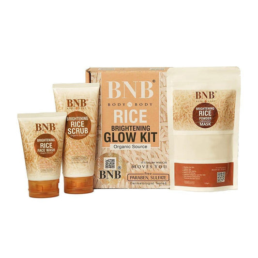 Skin Brightening Rice Facial Kit - Whitening and Esfoliating Set