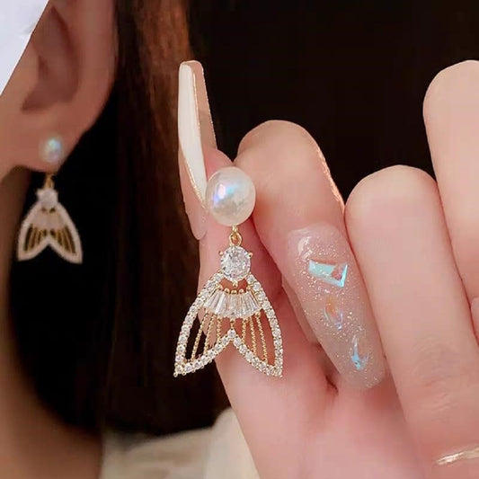 Vintage Design Gold Plated zircon Earrings