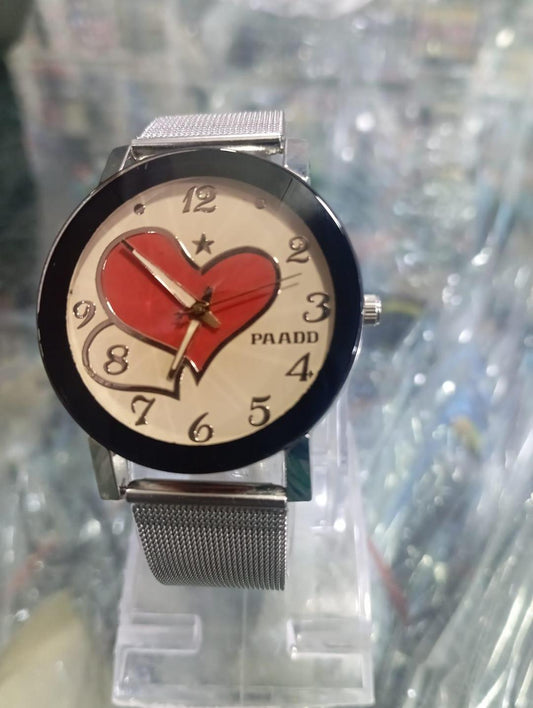 Sporty Unix Quartz Watch - 1 Pc Red Stainless Steel Analogue Timepiece