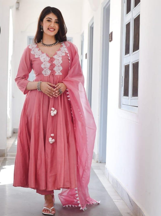 3 Pcs Women's stitched embroidered Suit