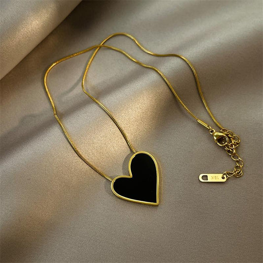 Love Heart Design Silver Plated Necklace